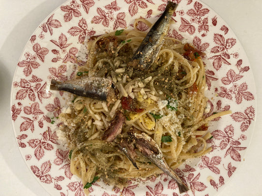 Sardines Zaatar Zatar Almonds Pasta