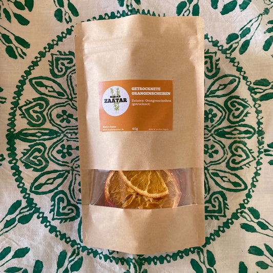 Getrocknete Orange Scheibe Zaatar